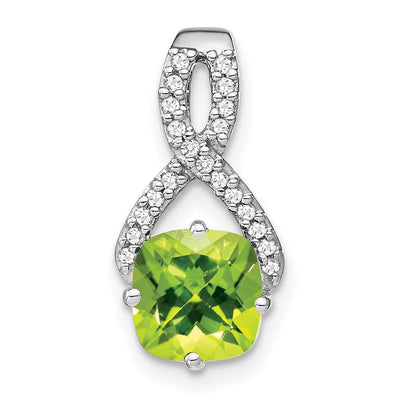 14K white gold diamond pendant