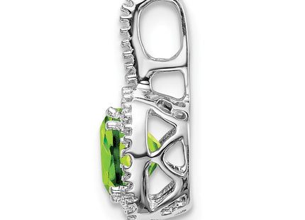 14K white gold diamond pendant, alternate view