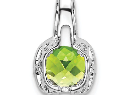 14K white gold diamond pendant, further view