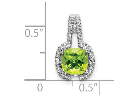 14K white gold diamond pendant, another view