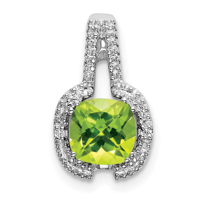 14K white gold diamond pendant
