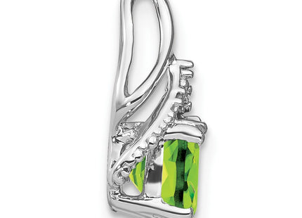 14K white gold diamond pendant, alternate view