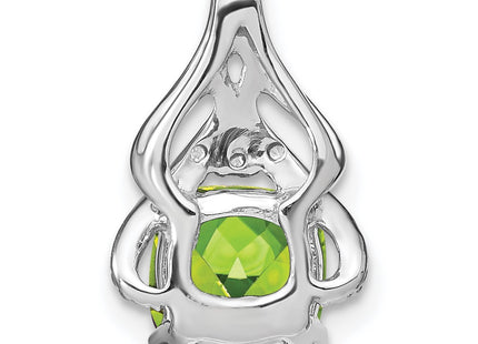 14K white gold diamond pendant, further view