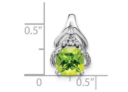 14K white gold diamond pendant, another view