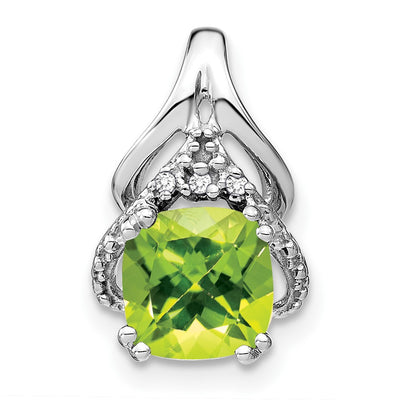14K white gold diamond pendant