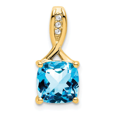 14K gold diamond pendant