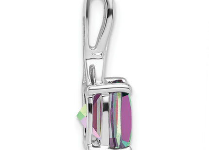 14K white gold diamond pendant, alternate view