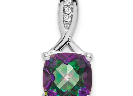 14K white gold diamond pendant