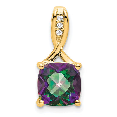14K gold diamond pendant