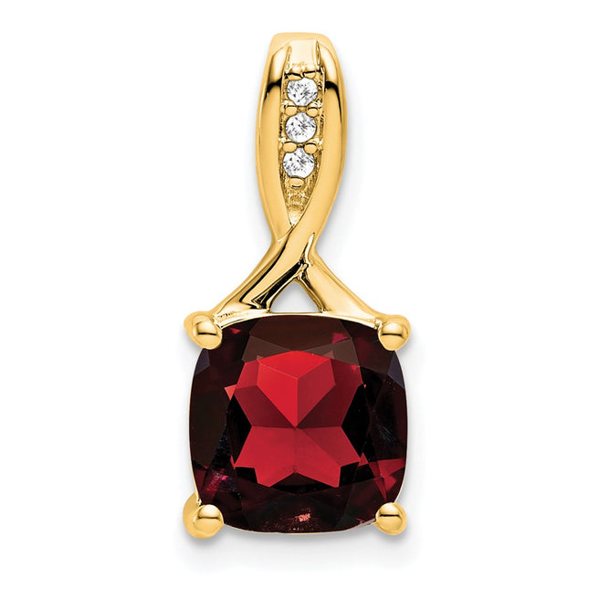 14K gold diamond pendant