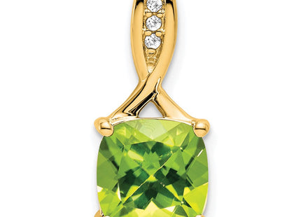 14K white gold diamond pendant
