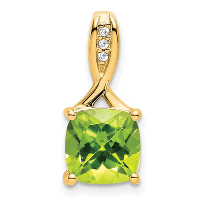 14K white gold diamond pendant