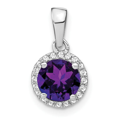 14K white gold diamond pendant