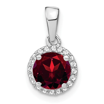 14K white gold diamond pendant