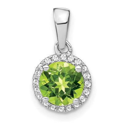 14K white gold diamond pendant