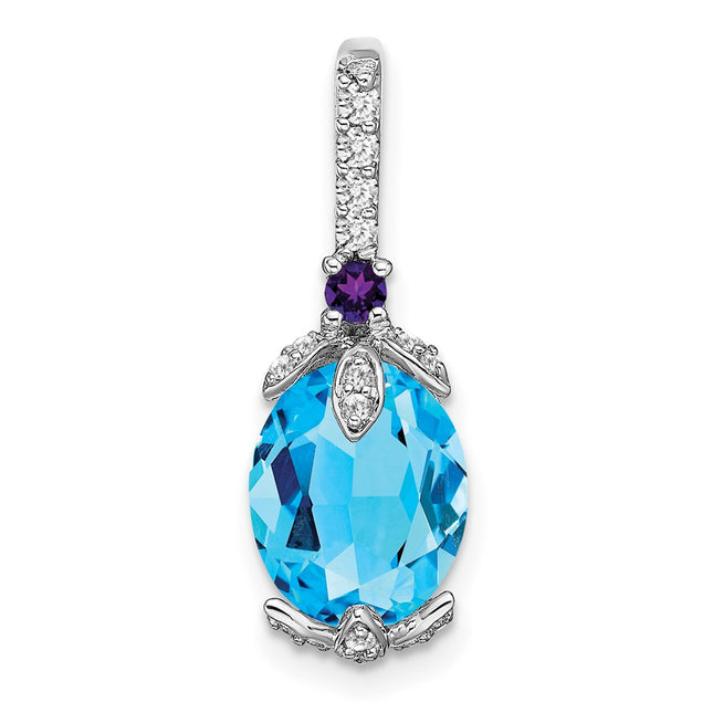 14k White Gold Pendants Style PM7070 - Classique Jewelry Inc.