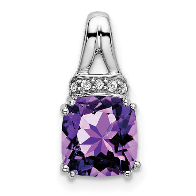 14K white gold diamond pendant