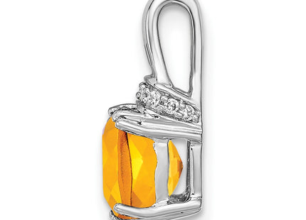 14K white gold diamond pendant, alternate view