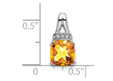 14K white gold diamond pendant, another view