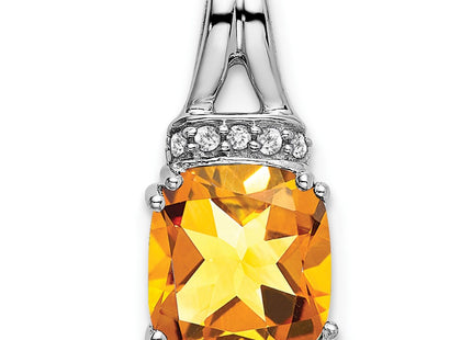 14K white gold diamond pendant