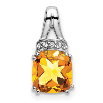 14K white gold diamond pendant