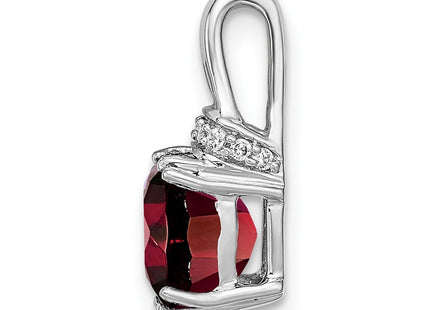 14K white gold diamond pendant, alternate view