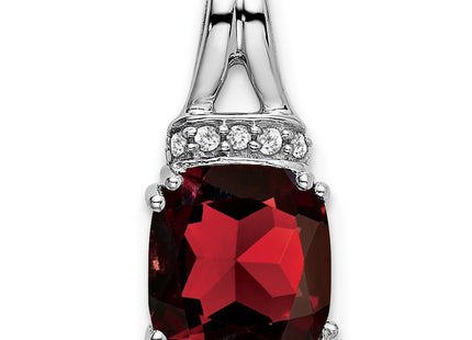 14K white gold diamond pendant