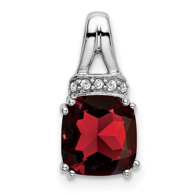 14K white gold diamond pendant