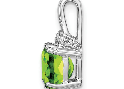14K white gold diamond pendant, alternate view
