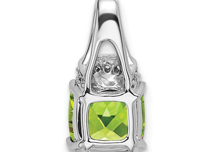 14K white gold diamond pendant, further view
