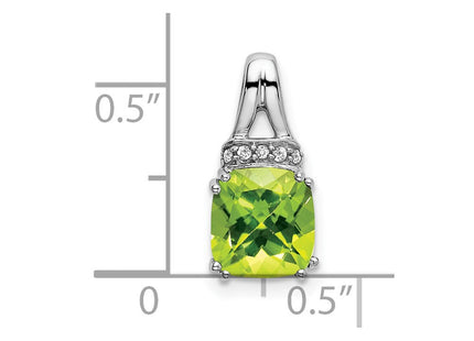 14K white gold diamond pendant, another view