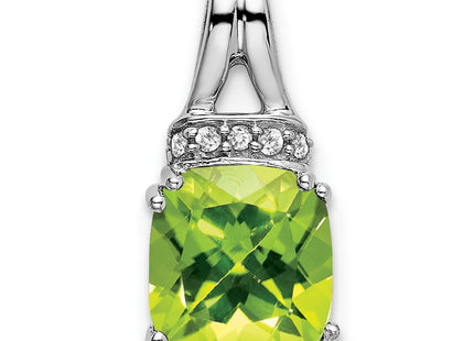 14K white gold diamond pendant