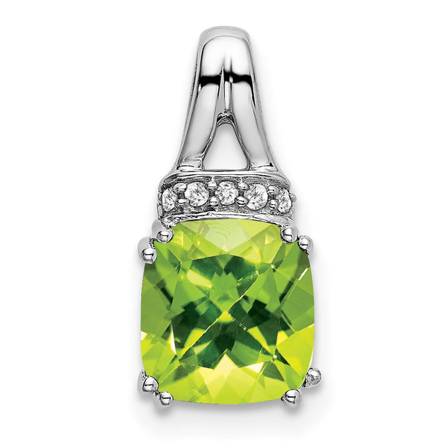 14K white gold diamond pendant