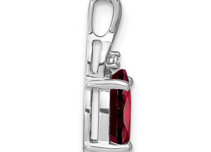 14K white gold diamond oval pendant, alternate view