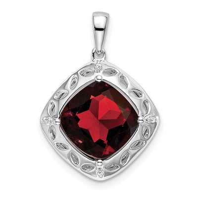 Sterling silver diamond pendant