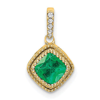 14K gold diamond pendant