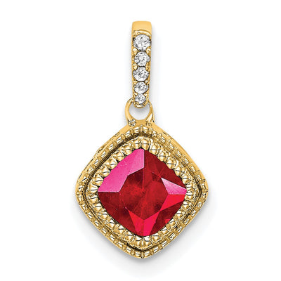 14K gold diamond pendant