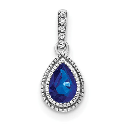 14K white gold diamond pendant