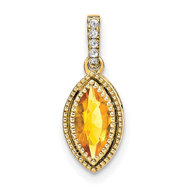 14k Yellow Gold Pendants Style PM7095 - Classique Jewelry Inc.