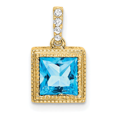 14K gold diamond pendant