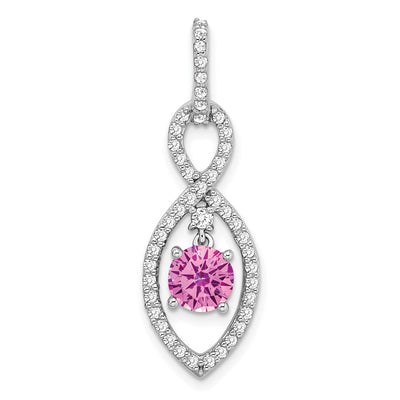 14K white gold diamond chain