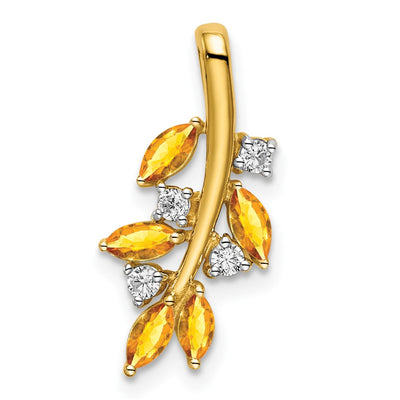 14K gold diamond pendant