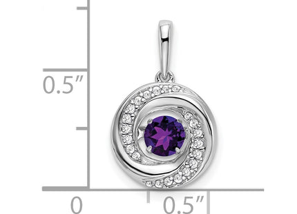 14K white gold diamond pendant, another view