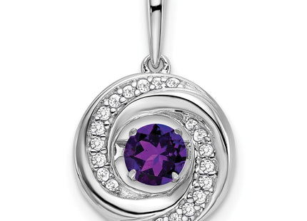 14K white gold diamond pendant