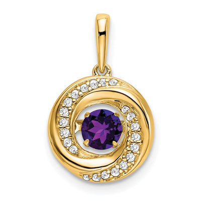 14K gold diamond pendant
