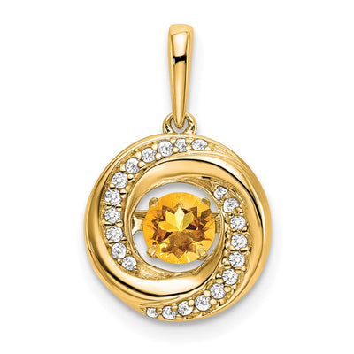 14K gold diamond pendant