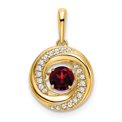 14K gold diamond pendant