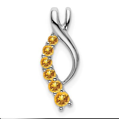 14K white gold citrine chain