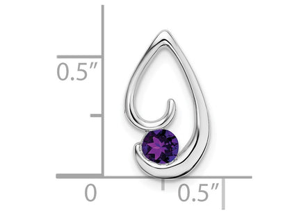 14K white gold amethyst chain, alternate view