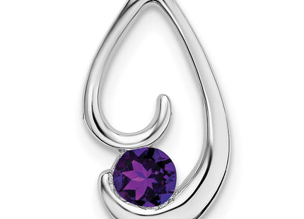 14K white gold amethyst chain
